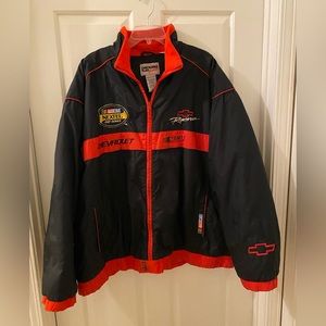 NASCAR NEXTEL Checkered Flag Sports 90's Chevrolet Racing Jacket Size 2XL